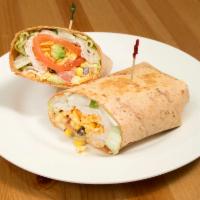 Chipotle Wrap · Chipotle tortilla, lettuce, tomatoes, corn, black beans, avocado, turkey, cheddar cheese and...