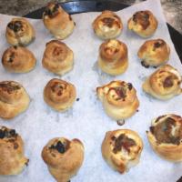 Meat Pinwheels · 8 pieces. Meat fresh-baked pizza dough rolled and stuffed with 3 meats. Served pizza or mari...