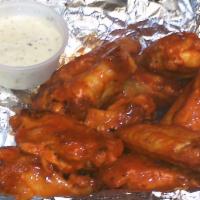 Oven Baked Wings · Buffalo or BBQ style.