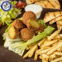 Falafel · Fresh ground chickpea and spices.