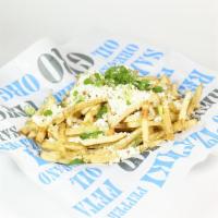 Greek Fries · Feta, garlic and green onion.
