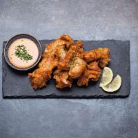 Crispy Chicken Karaage Appetizer · Deep-fried chicken and spicy aioli sauce. Pairs well with beer.