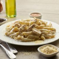 Alfredo Chicken Pasta Twist · This pasta has our signature Alfredo sauce, penne pasta, all-natural garlic chicken breast a...