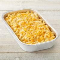 Macaroni & Cheese Party Tray · Classic macaroni in creamy cheese sauce and topped with melted sharp cheddar. Serves 2-3.