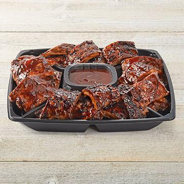 Whiskey Glaze & Bbq Ribs Platter - Small · Slow-cooked, fall-off-the-bone tender big back pork ribs. Combination of Whiskey-Glazed and Apple Butter BBQ.