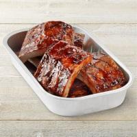 Apple Butter Bbq Ribs Party Tray · Double-basted pork ribs with Apple Butter BBQ sauce.
