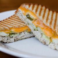 Tuna Melt · Albacore tuna, cheddar, mayonnaise, and pickle on French white bread