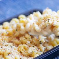 Macaroni & Cheese LG · (vegetarian) Guest favorite — Cavatappi pasta and cheese sauce topped with seasoned bread cr...