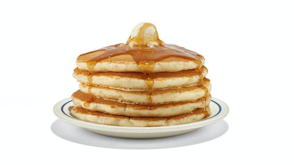 Original  Buttermilk Pancakes - (Full Stack) · A true breakfast classic that started it all. Get five of our fluffy, world-famous buttermilk pancakes topped with whipped real butter.
