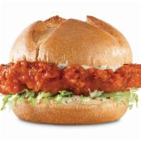 Buttermilk Buffalo Chicken Sandwich · Star top bun on top, star top bun heel on the bottom. What’s in between you ask? Oh, just a ...