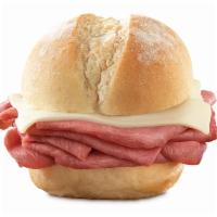 Corned Beef 'n Cheese Slider · Thinly sliced corned beef and melted cheese on a soft slider style bun. Visit arbys.com for ...