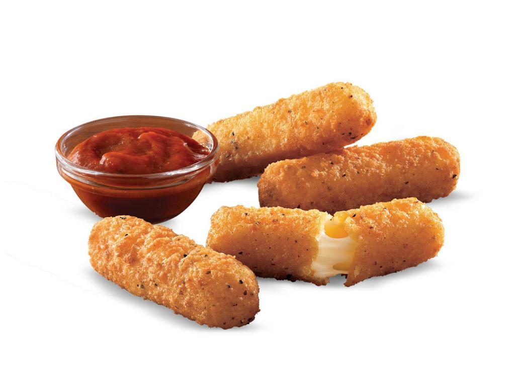 Mozzarella Sticks · Stretchy, cheesy, melty mozzarella that's battered and fried. Served with a marinara sauce for dipping. Visit arbys.com for nutritional and allergen information.