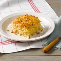 Hashbrown Casserole · Shredded potatoes, Colby cheese, chopped onions, our signature seasoning blend, salt and pep...