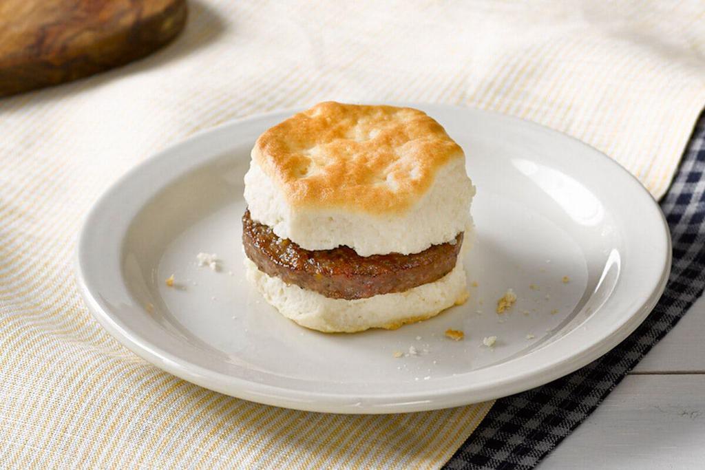 Sausage n' Biscuit · A Buttermilk Biscuit served with your choice of a Smoked Sausage Pattie or Turkey Sausage (210/280 cal). 

