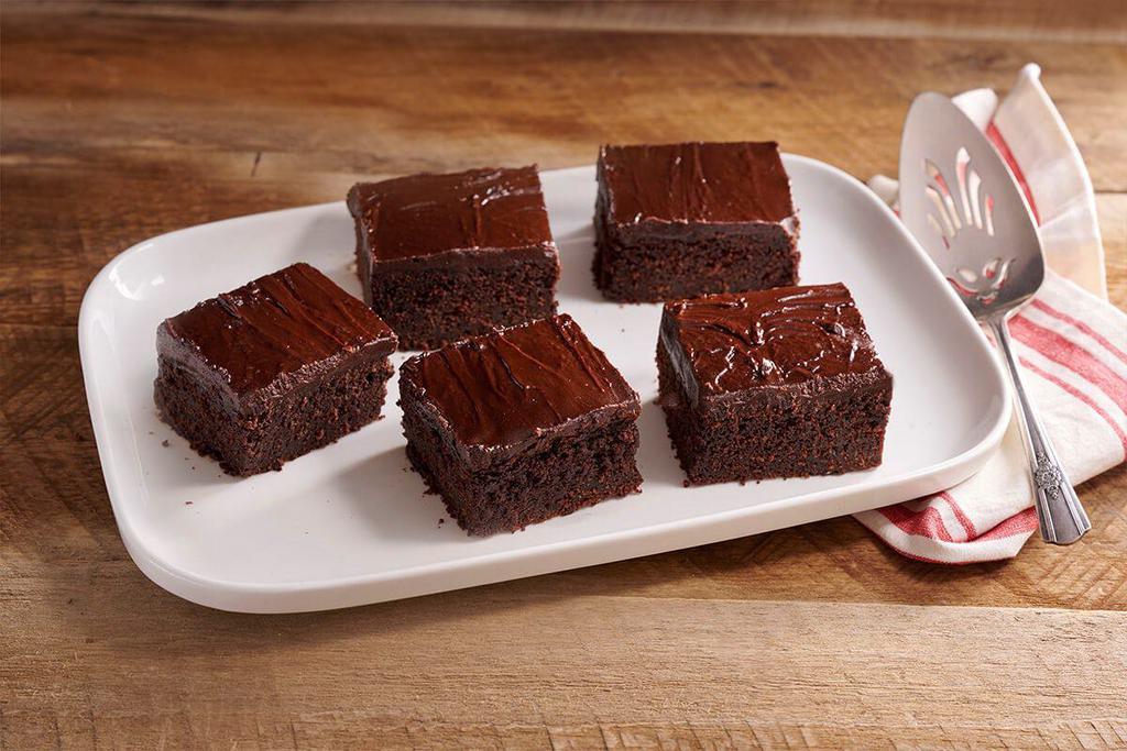 Double Chocolate Fudge Coca-Cola® Cake  · A family sized rich, warm double chocolate fudge cake made with real Coca-Cola®. A true Cracker Barrel Old Country Store tradition. 

