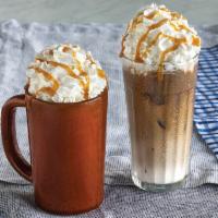 Iced Caramel Latte · Traditional Espresso Latte served over ice with Caramel flavoring.


