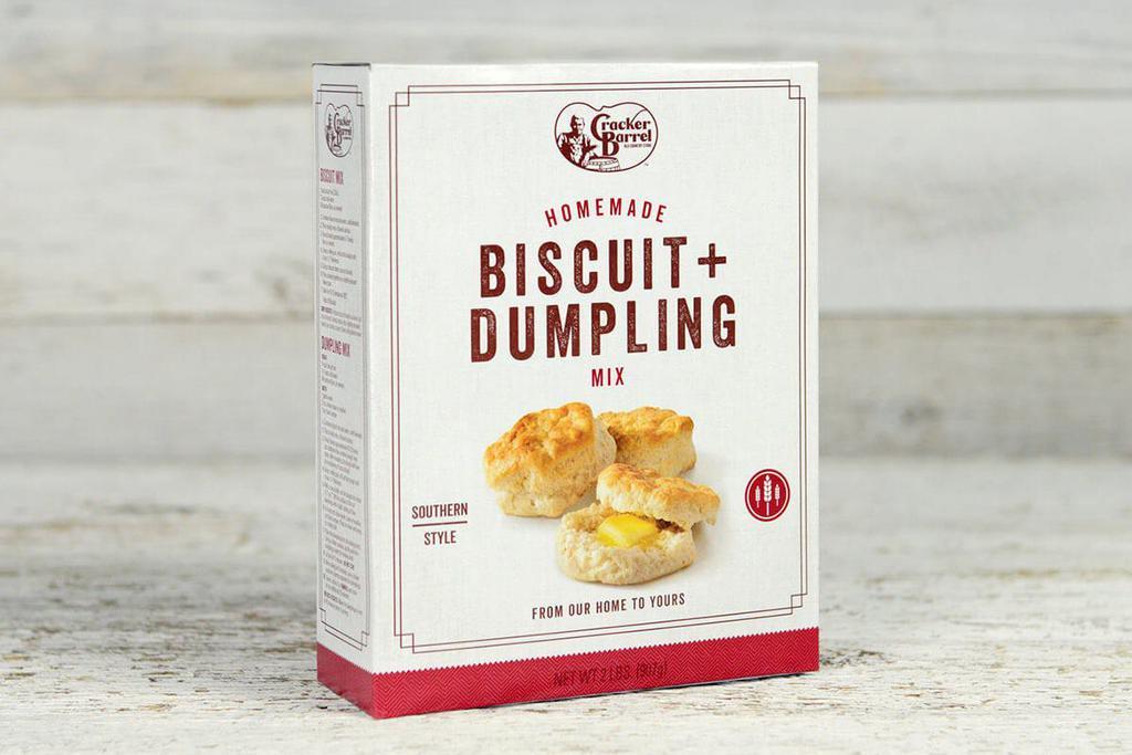 Cracker Barrel Biscuit and Dumpling Mix · Our Biscuit and Dumpling Mix lets you choose between baking up a sheet of classic, golden-brown biscuits, or some delicious, to-die-for dumplings. A taste of home, from our kitchen to yours.