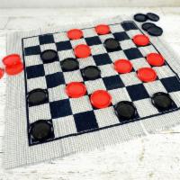 Cracker Barrel 3-In-1 Jumbo Checkers · This reversible rug and game pieces, made of recycled and repurposed materials, gives folks ...