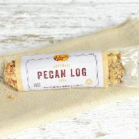 Pecan Log - 3oz. · An old-fashioned tradition. Our Pecan Logs are a handmade creation of rich nougat, dipped in...