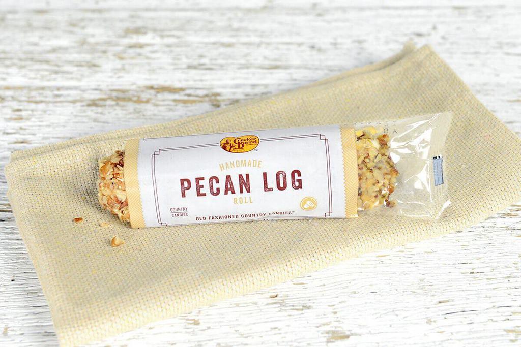 Pecan Log - 3oz. · An old-fashioned tradition. Our Pecan Logs are a handmade creation of rich nougat, dipped in creamy caramel, then hand-rolled in fresh chopped pecans. This 3-oz. size is perfect for an afternoon snack!
