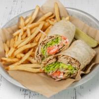 Grilled Chicken Ranch Wrap · Lettuce, tomato.