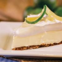 Key Lime Pie · Fresh-squeezed Key limes in a graham cracker crust with whipped cream.