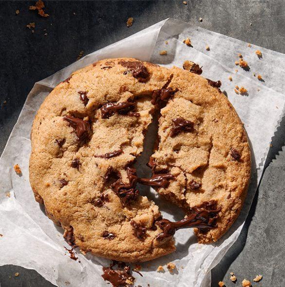 Chocolate Chipper Cookie · 390 Cal. A traditional favorite, freshly baked and made with semi-sweet chocolate chunks & milk chocolate flakes. Allergens: Contains Wheat, Soy, Milk, Egg