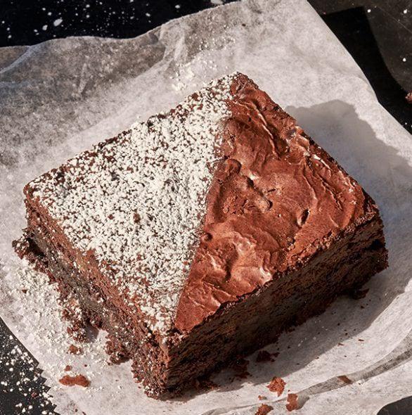 Brownie · 490 Cal. Rich, fudgy soft chocolate brownie dusted with powdered sugar. Allergens: Contains Wheat, Soy, Milk, Egg