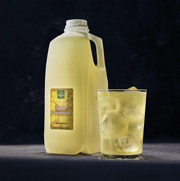 Agave Lemonade - Half Gallon · 560 Cal. A half gallon of crisp lemonade made with lemon juice, sugar, agave nectar, and water. Allergens: none