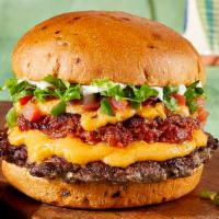 Chorizo Cheeseburger · Certified Angus Beef, V&V Supremo® spicy all-natural pork chorizo, house-made jalapeño pico ...