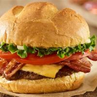 Bacon Smash® Burger · Certified Angus Beef, American cheese, applewood smoked bacon, lettuce, tomatoes, mayo, toas...