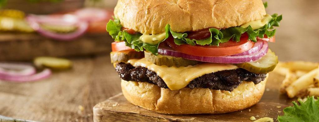 Classic Smash® Black Bean Burger · Black bean patty, American cheese, lettuce, tomatoes, red onions, pickles, Smash Sauce®, ketchup, toasted bun.