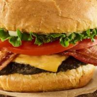 Bacon Smash® Black Bean Burger · Black bean patty, American cheese, applewood smoked bacon, lettuce, tomatoes, mayo, toasted ...