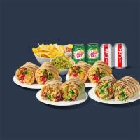 Burrito Night · Select any 4 burritos, includes 1 order of tortilla chips with salsa and guacamole, any 4 dr...