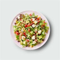 Fiesta Salad NEW! · Field greens, avocado, aged cheddar, corn, black beans, salsa fresca, crispy wontons, cilant...