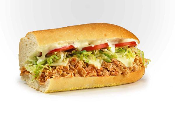 #44 Buffalo Chicken Cheese Steak · Frank's Red Hot Sauce®, lettuce, tomato, white American cheese with blue cheese dressing