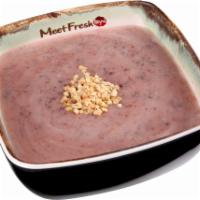 Hot Almond Soup with Purple Rice · Served with regular sugar.