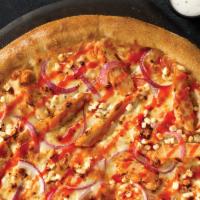 Buffalo Pizza (10'' Small) · Bold Buffalo sauce and five fresh cheeses topped with grilled all-white-meat chicken and fre...