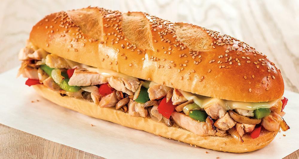 Chicken Philly Sub · Grilled chicken and melted cheese with your choice of peppers and onions.