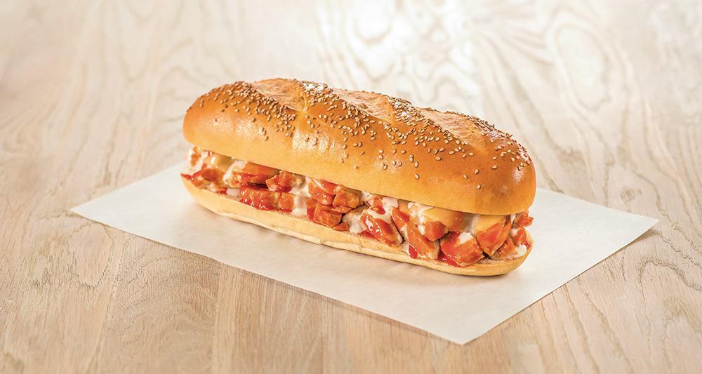 Buffalo Chicken Sub · Grilled chicken with Buffalo sauce and ranch or blue cheese topped with melted cheese.