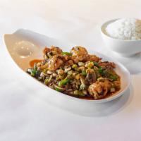 Shrimp with Chinese Pickle · Shrimp sauteed with pickle in hot spicy sauce.