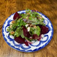 Beets · baby lettice, beets, orange, goat cheese