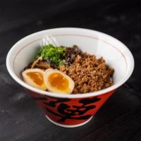 Regular Chicken Chashu Bowl · Slow braised chicken breast chashu, ground chicken soboro, kikurage, green onion, seasoned e...