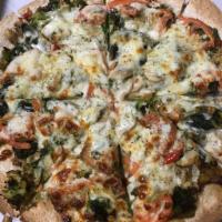 Veggie Ranch and Cheese Tortizza · 