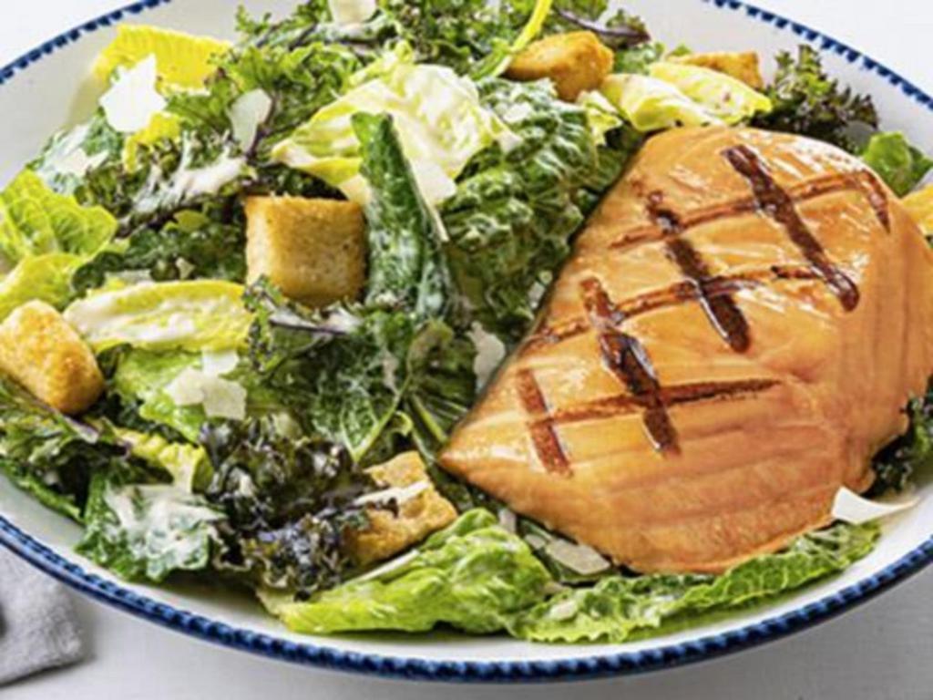 Classic Caesar Salad With Grilled Salmon** · 830 Cal