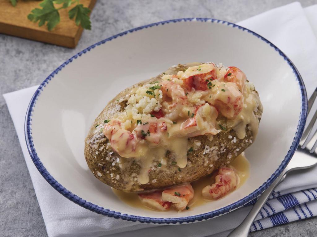 Creamy Lobster Baked Potato · 350 Cal