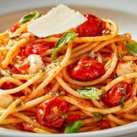 Spaghetti Pomodoro · House-made tomato compote, basil, parmesan 
