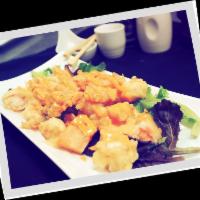 Rock Shrimp Tempura Appetizer · Crispy shrimp tempura tossed in spicy mayo.