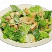 Chicken Caesar Salad · Charbroiled chicken breast, romaine lettuce, croutons, and Parmesan cheese tossed with Caesa...