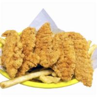 3 Piece Chicken Tender Combo · 3 Pieces Of Chicken Tenders , Fries , and a Drink